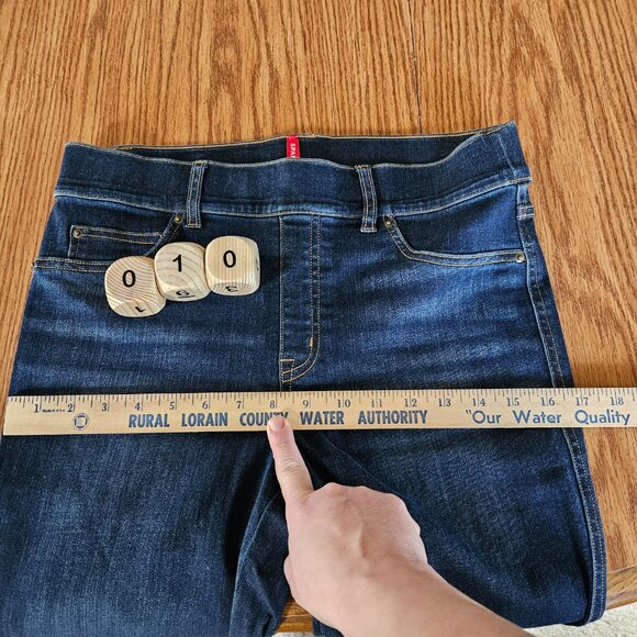 Spanx Clean Indigo Bootcut Trouser Jeans Women Size Medium Denim Stretch Shaping - Picture 5 of 13